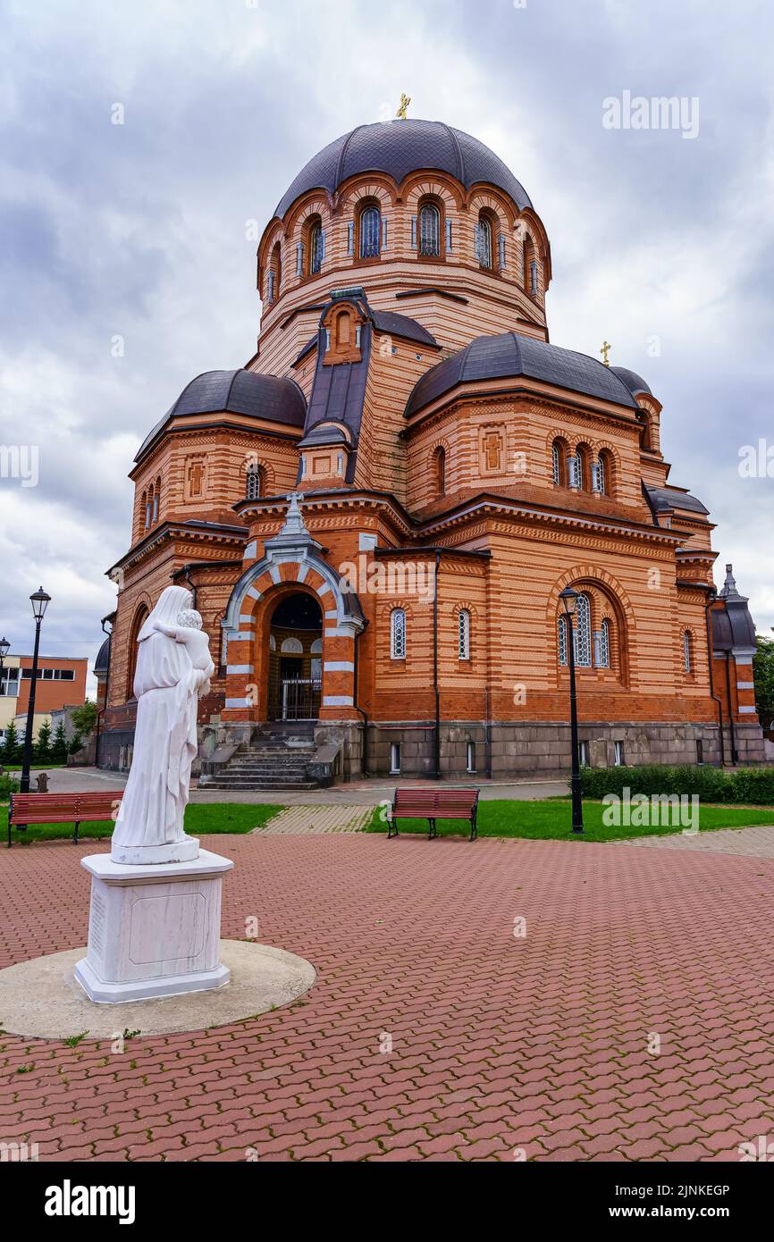 Cathédrale orthodoxe de Résurrection de Jésus dans la ville de Narva Estonie. Banque D'Images