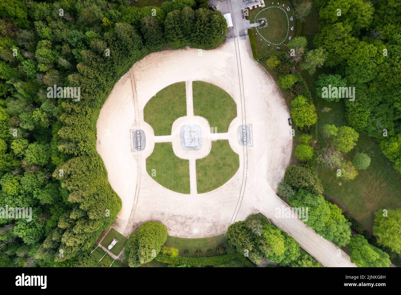 France, Oise, Picardie, Compiegne, le Foret de Compiegne, la Forêt de Compiegne, la Clairière de l'Armistice (la Glade de l'Armistice) ou le Clairier Banque D'Images