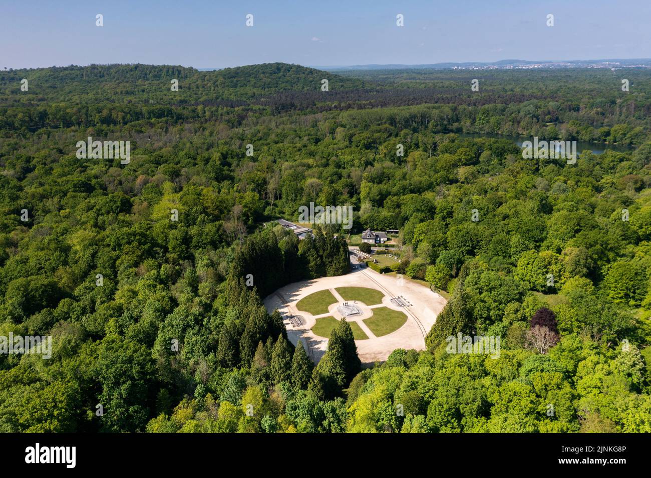 France, Oise, Picardie, Compiegne, le Foret de Compiegne, la Forêt de Compiegne, la Clairière de l'Armistice (la Glade de l'Armistice) ou le Clairier Banque D'Images