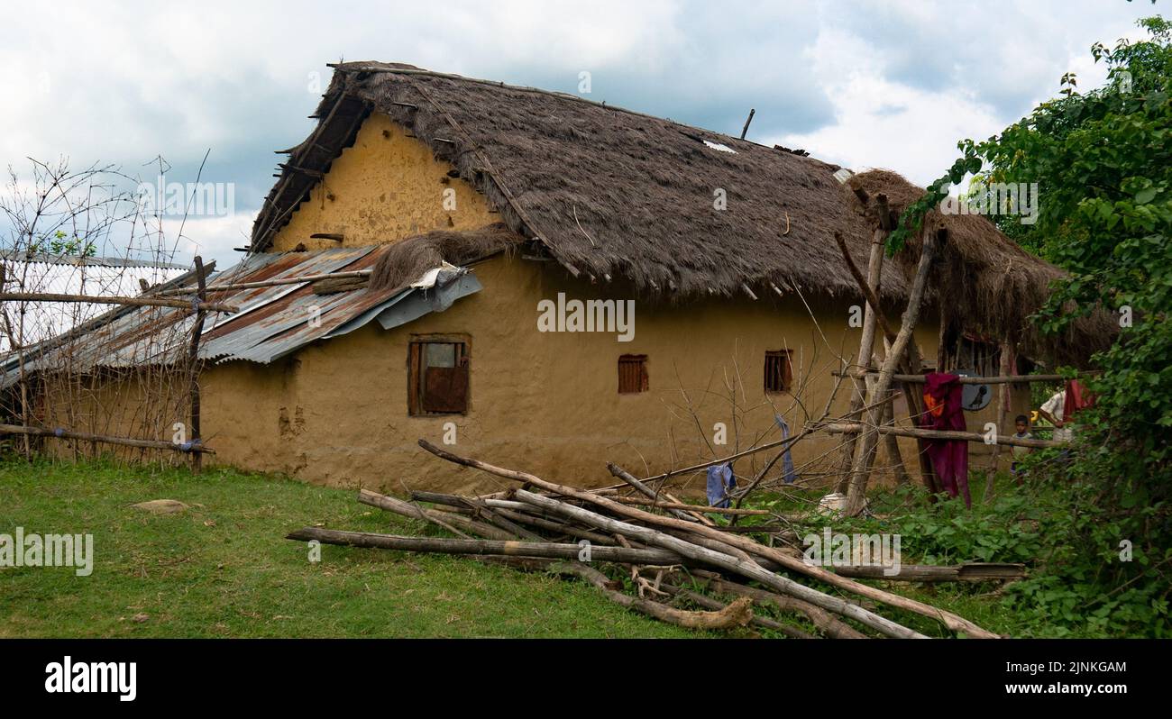 une maison de boue dans le village Banque D'Images