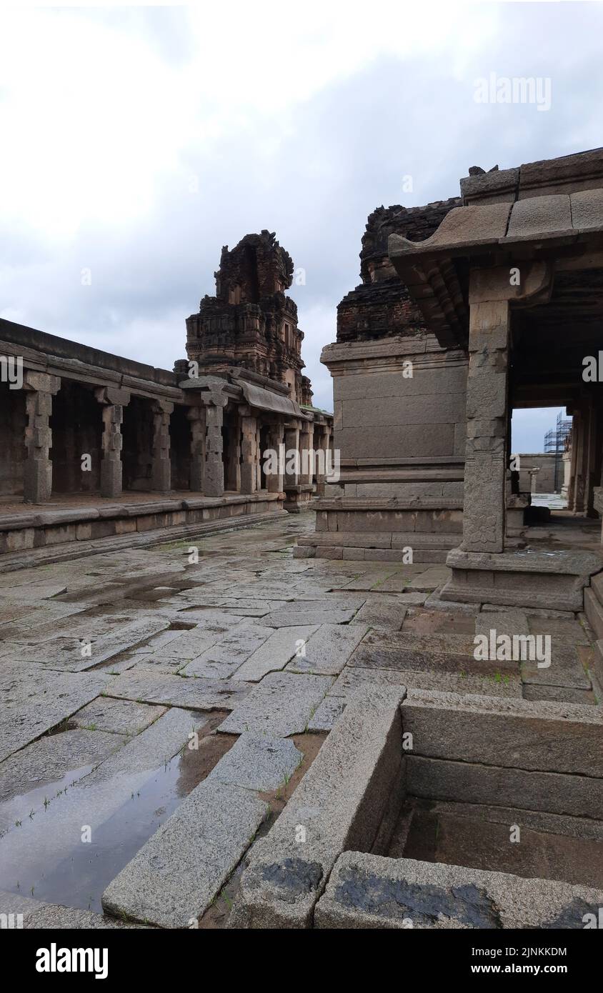 Gopura du Sud du Temple Krishna à l'état de Hampi Karnataka Inde 08 08 2022 Banque D'Images