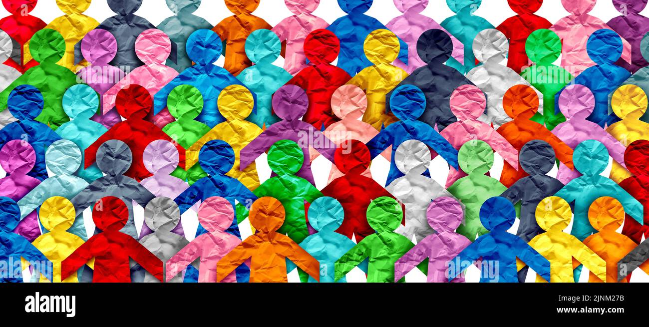 La diversité des employés et l'inclusion des travailleurs dans le milieu de travail comme des personnes diverses travaillant ensemble dans la société et la célébration de la tolérance internationale. Banque D'Images