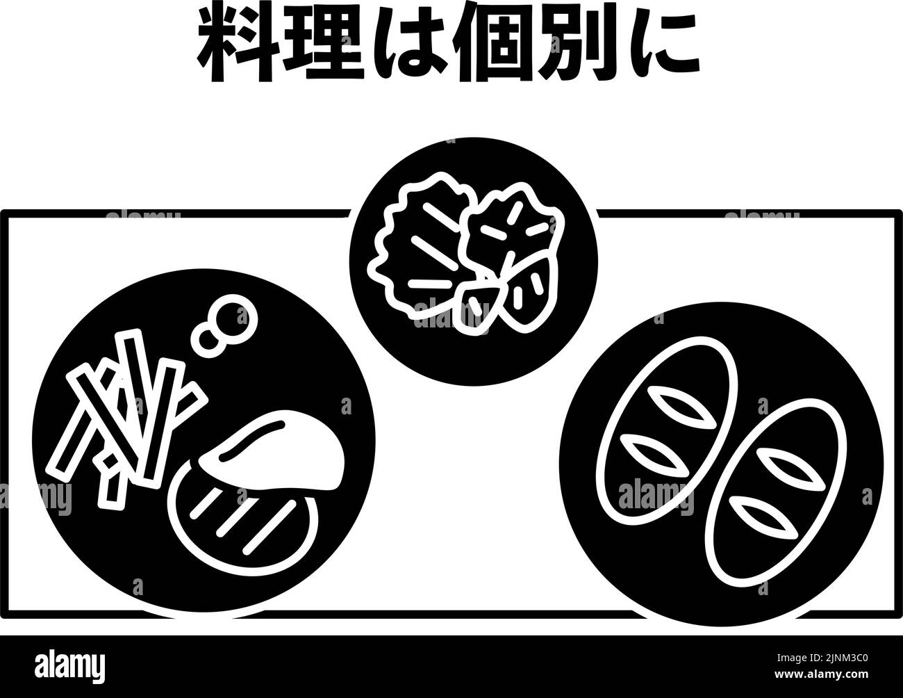 Icône pour recommander des repas individuels -Traduction: Cuisiner individuellement Illustration de Vecteur