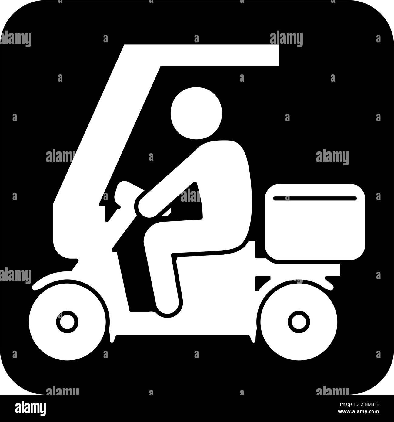 Icône qui recommande d'utiliser le service de livraison Illustration de Vecteur