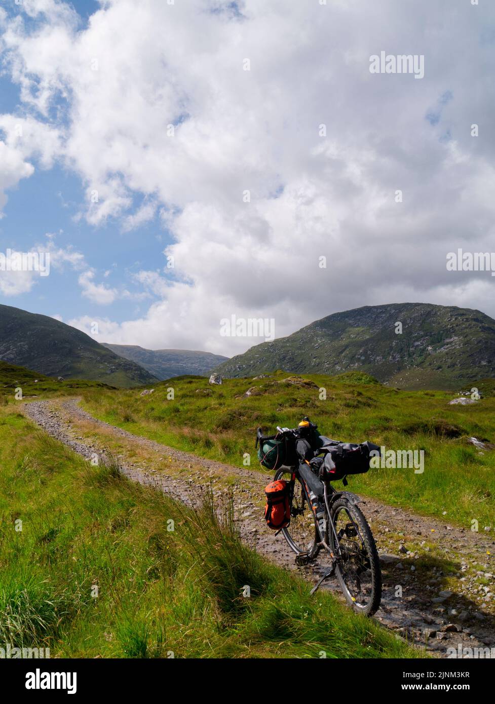 Emballage de vélo à Sutherland, Highland Écosse Banque D'Images