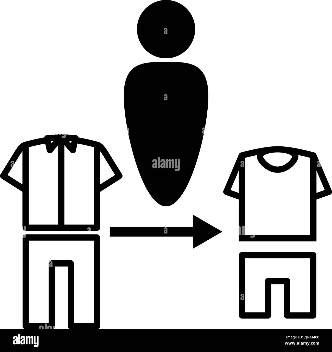 Illustration simple représentant un changement de vêtements Image  Vectorielle Stock - Alamy