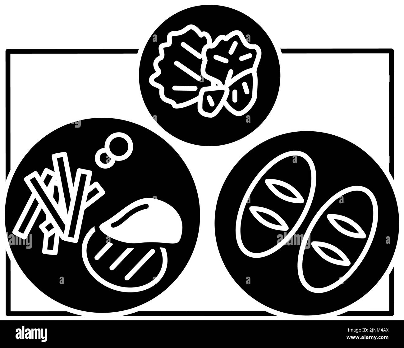 Icône pour recommander des repas individuels Illustration de Vecteur