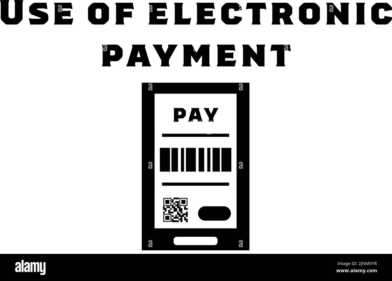 Illustration d'une icône recommandant le paiement électronique sans contact Illustration de Vecteur