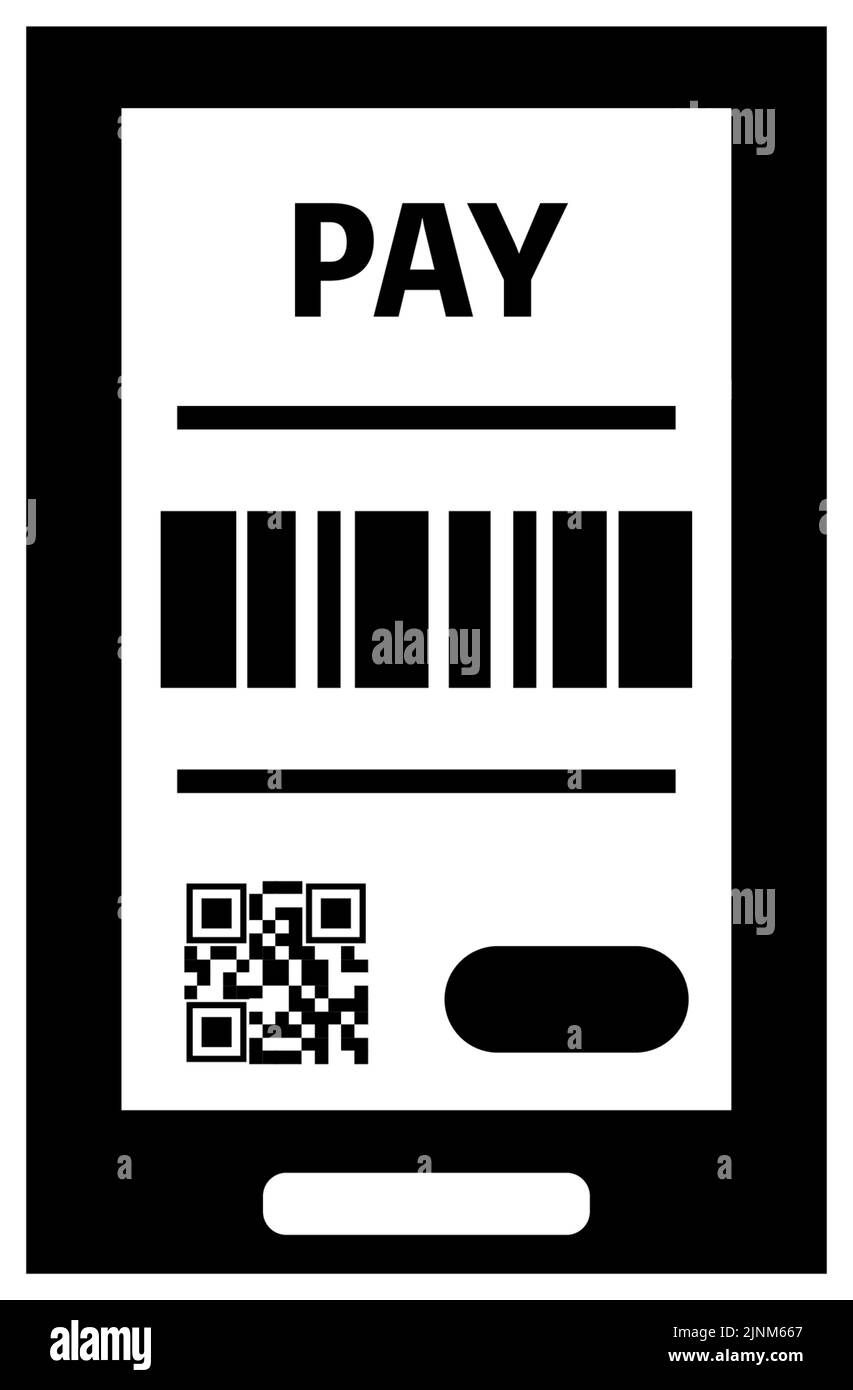 Illustration d'une icône recommandant le paiement électronique sans contact Illustration de Vecteur