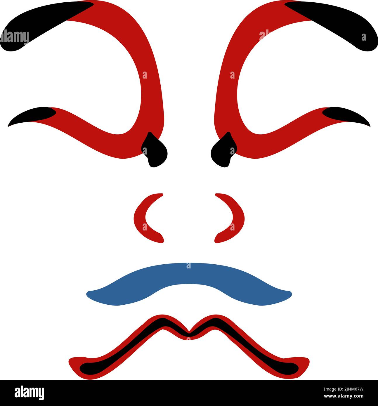 Kumatori de Kabuki que les arts de la scène traditionnels japonais, Bannai Illustration de Vecteur