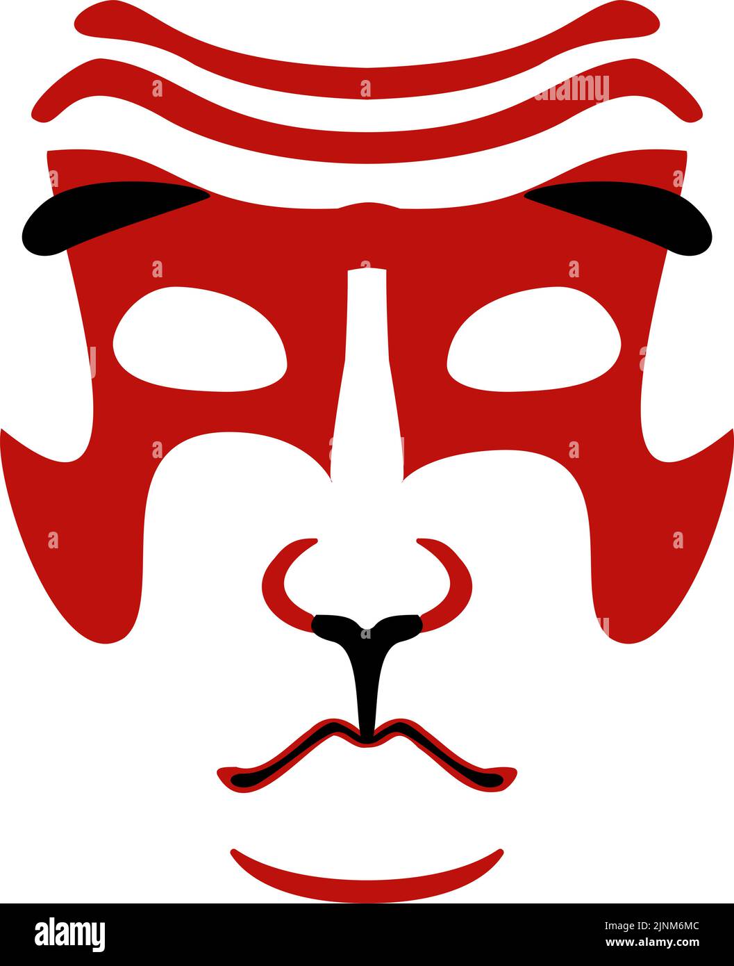 Kumatori de Kabuki que les arts de la scène traditionnels japonais, Saruguma Illustration de Vecteur