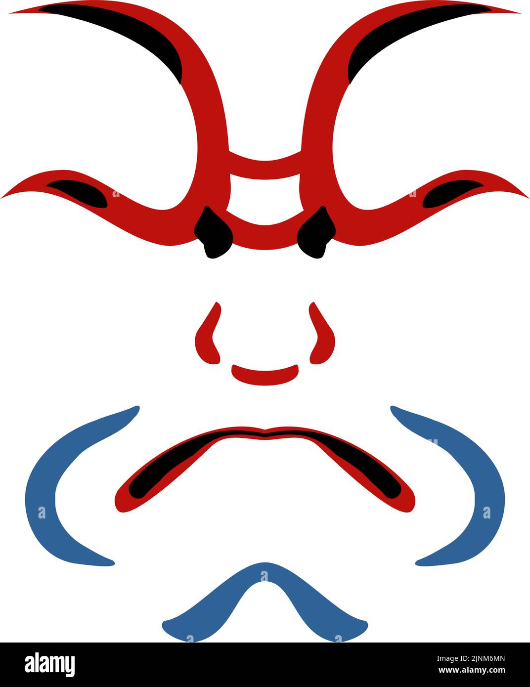 Kumatori de Kabuki que les arts de la scène traditionnels japonais, Namazu Bozu Illustration de Vecteur