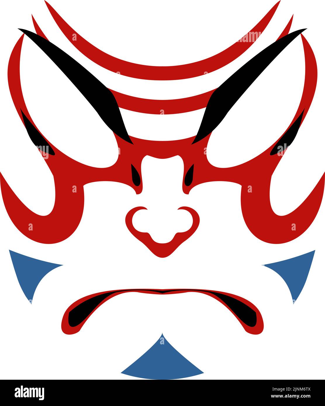 Kumatori de Kabuki que les arts de la scène traditionnels japonais, Benkei Illustration de Vecteur