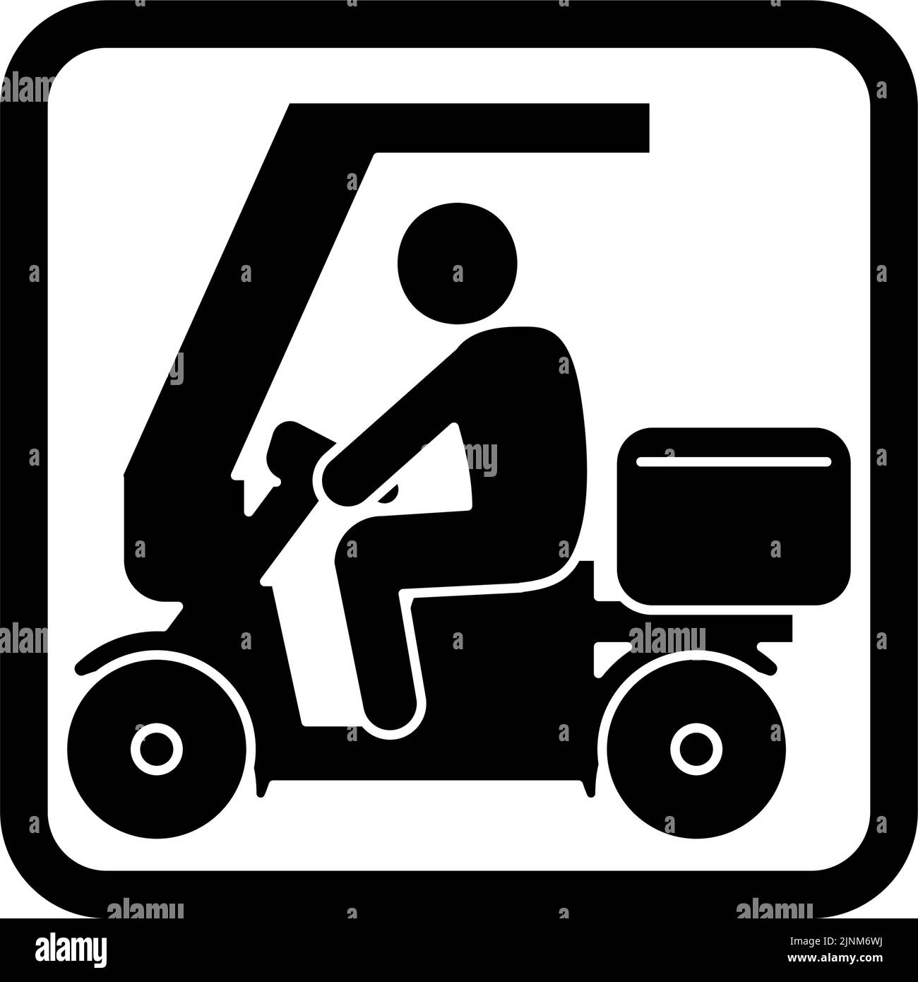 Icône qui recommande d'utiliser le service de livraison Illustration de Vecteur