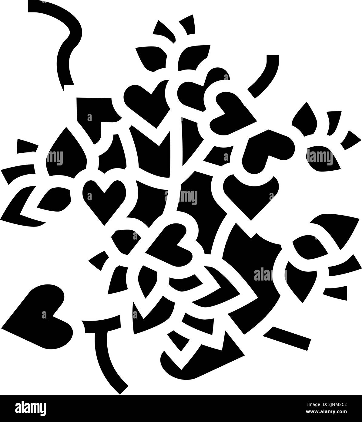 illustration du vecteur d'icône de bougainvillea liana glyph Illustration de Vecteur