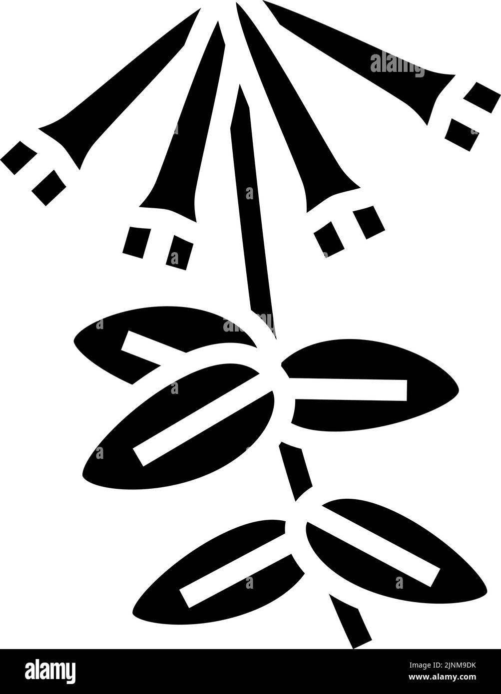 illustration du vecteur d'icône de glyana glyphe de honeysuckle Illustration de Vecteur