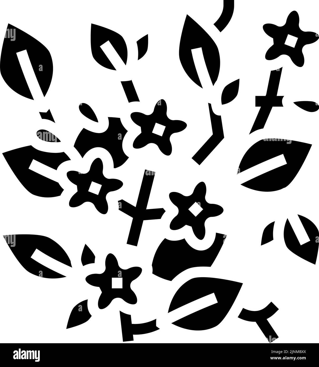 illustration du vecteur d'icône de glyphe de caroline jessamine Illustration de Vecteur