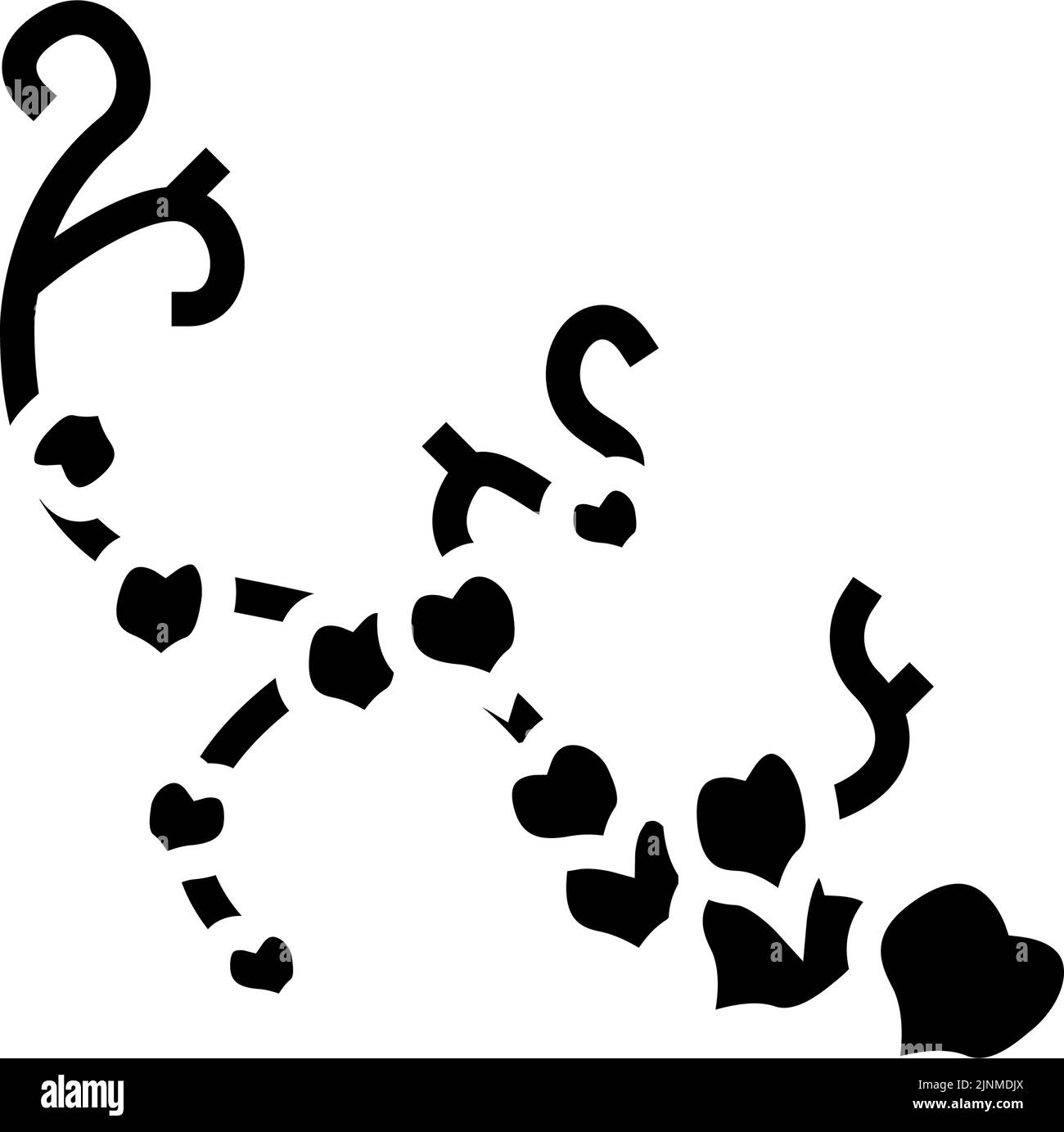 illustration du vecteur d'icône de glyphe de plante liana Illustration de Vecteur