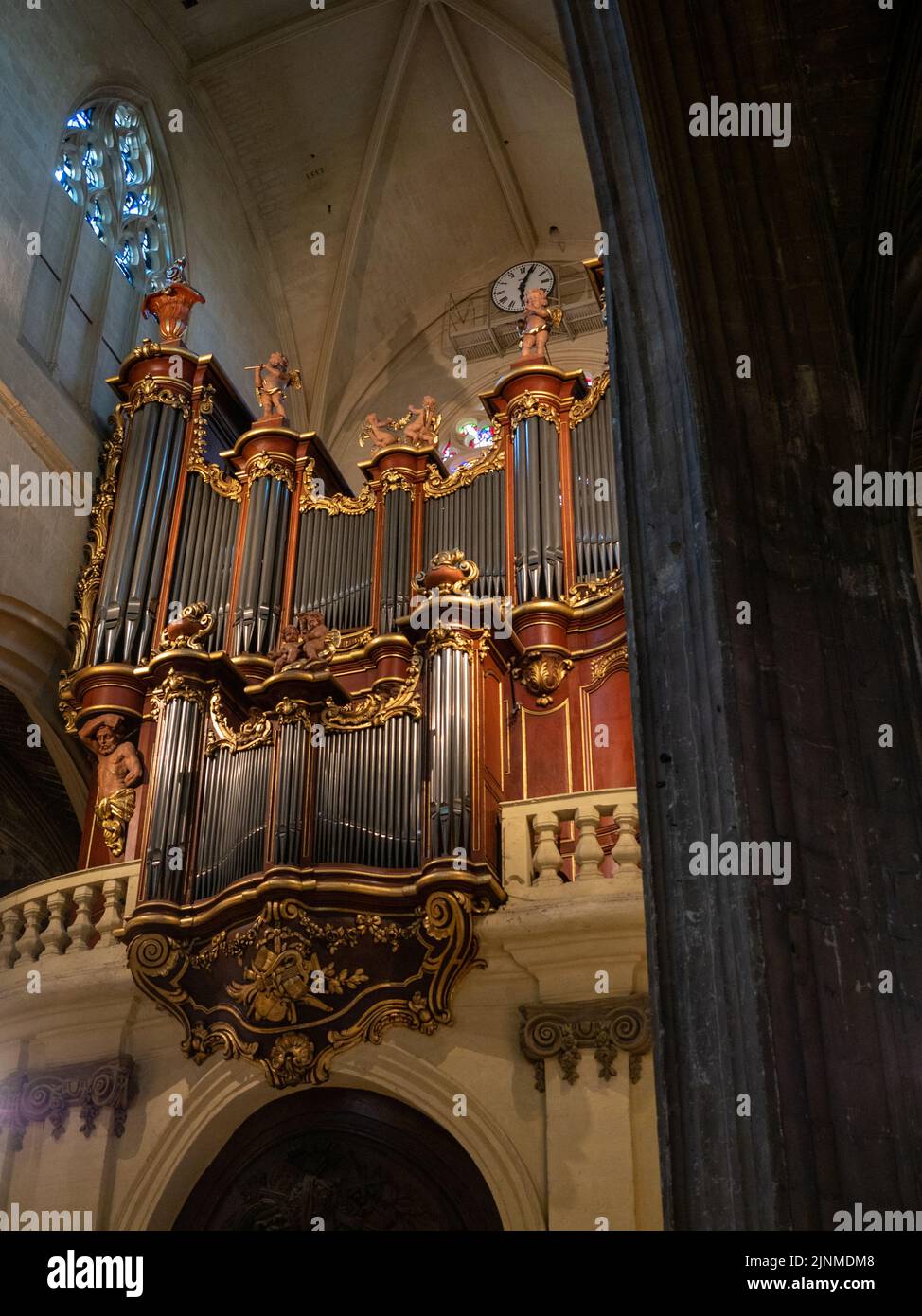 Orgue de la basilique Saint-Michel à Bordeaux France Banque D'Images
