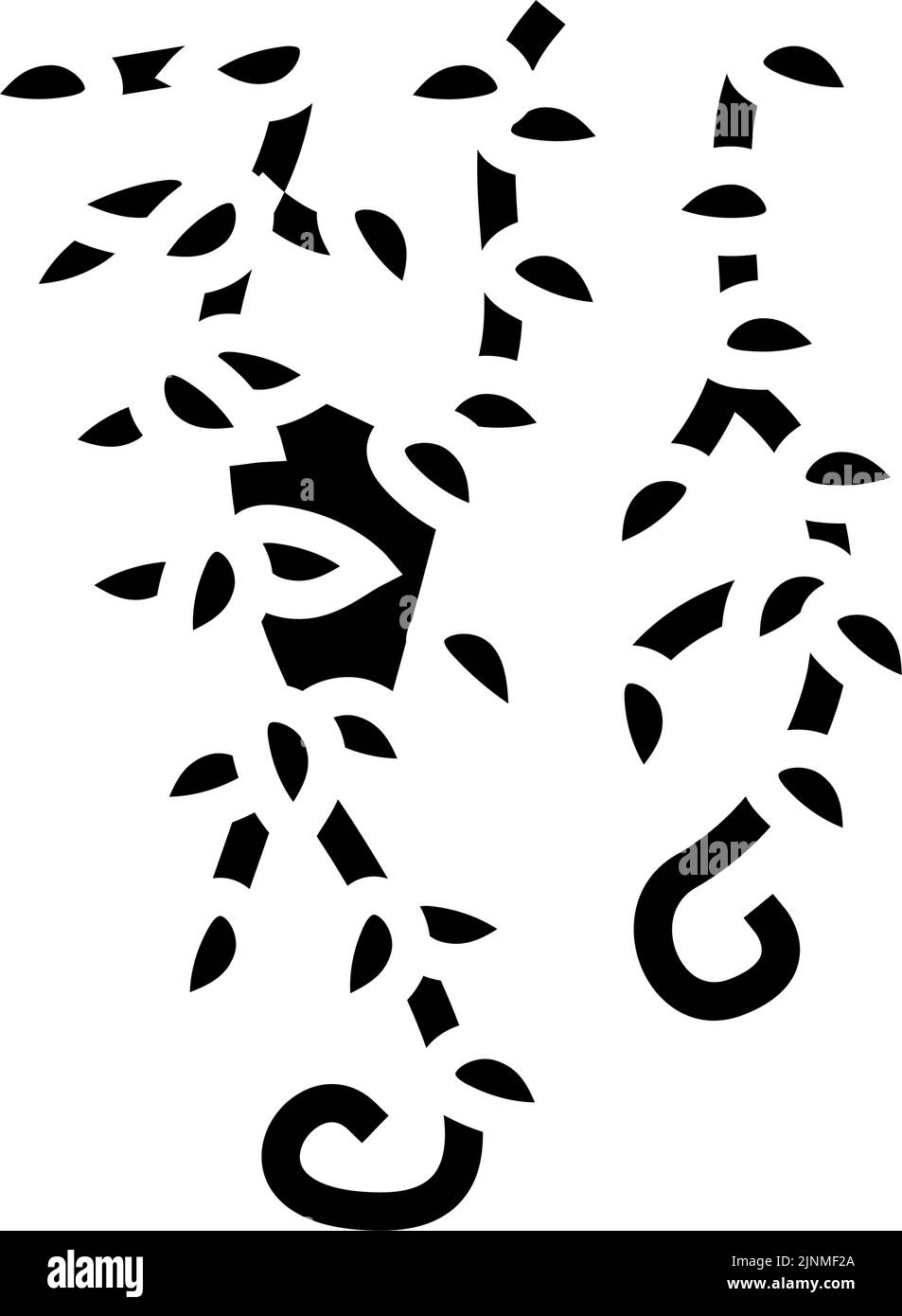 illustration vectorielle d'icône de glyphe de branche en croissance de liana Illustration de Vecteur