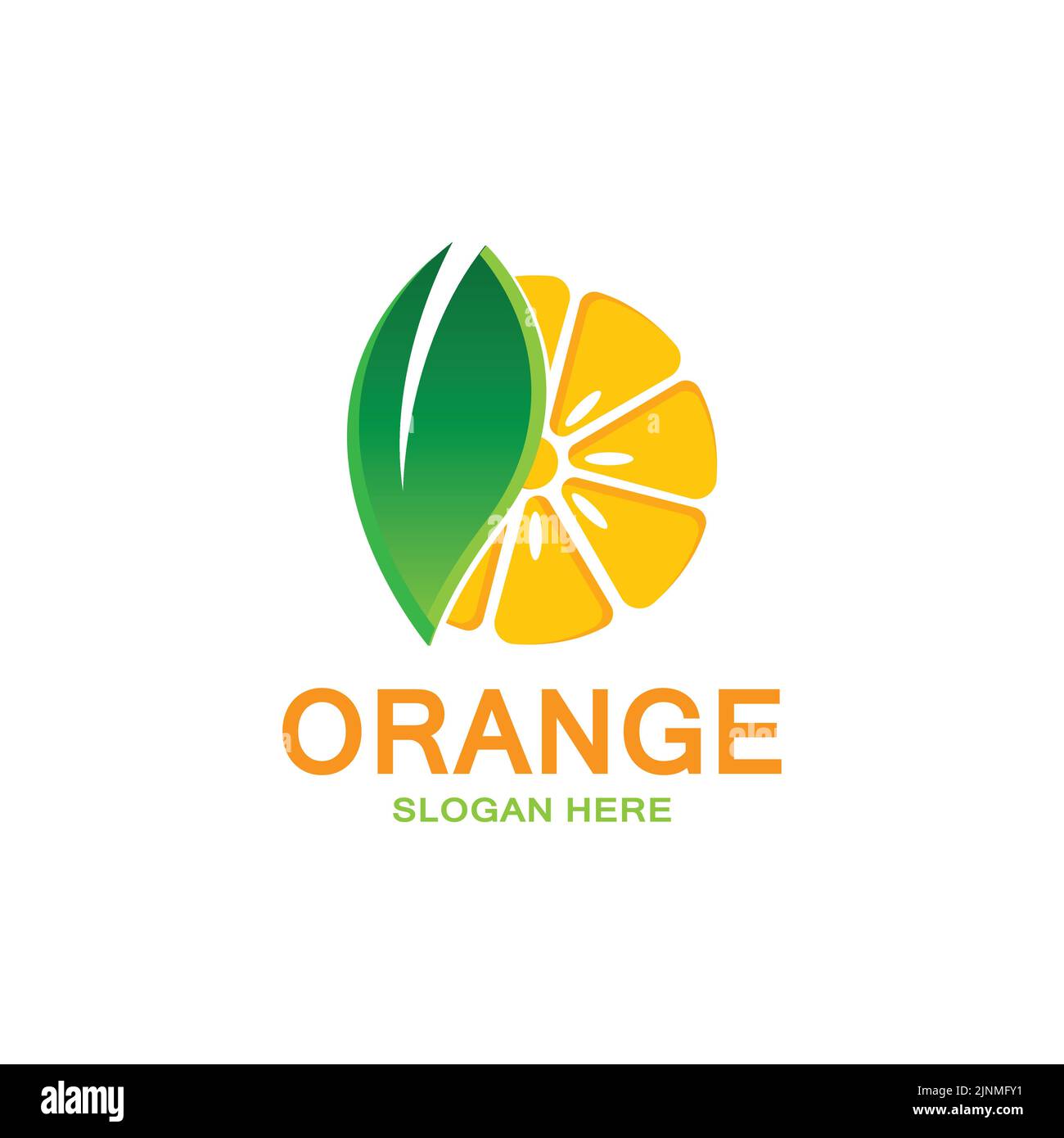 vecteur icône logo fruit orange frais, tranche de lime Illustration de Vecteur