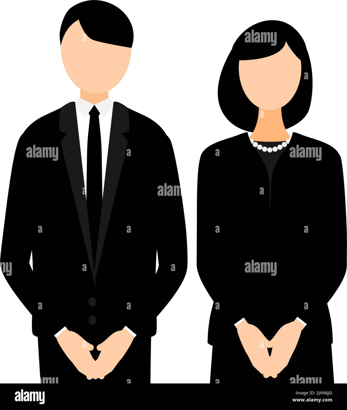 Jeune couple en robe de cérémonie Illustration de Vecteur