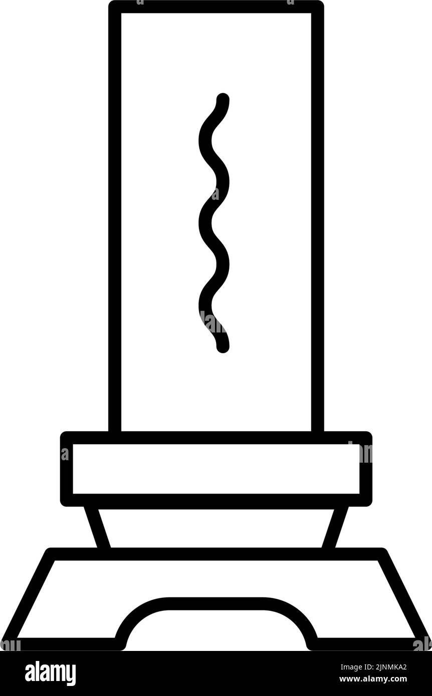 Icône funéraire noir et blanc, comprimé mortuaire Illustration de Vecteur