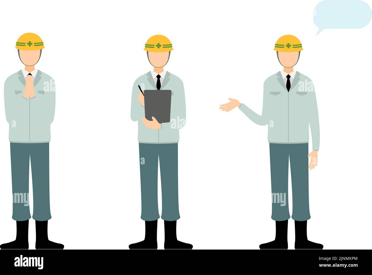 Kit de pose pour directeur de chantier, homme Illustration de Vecteur