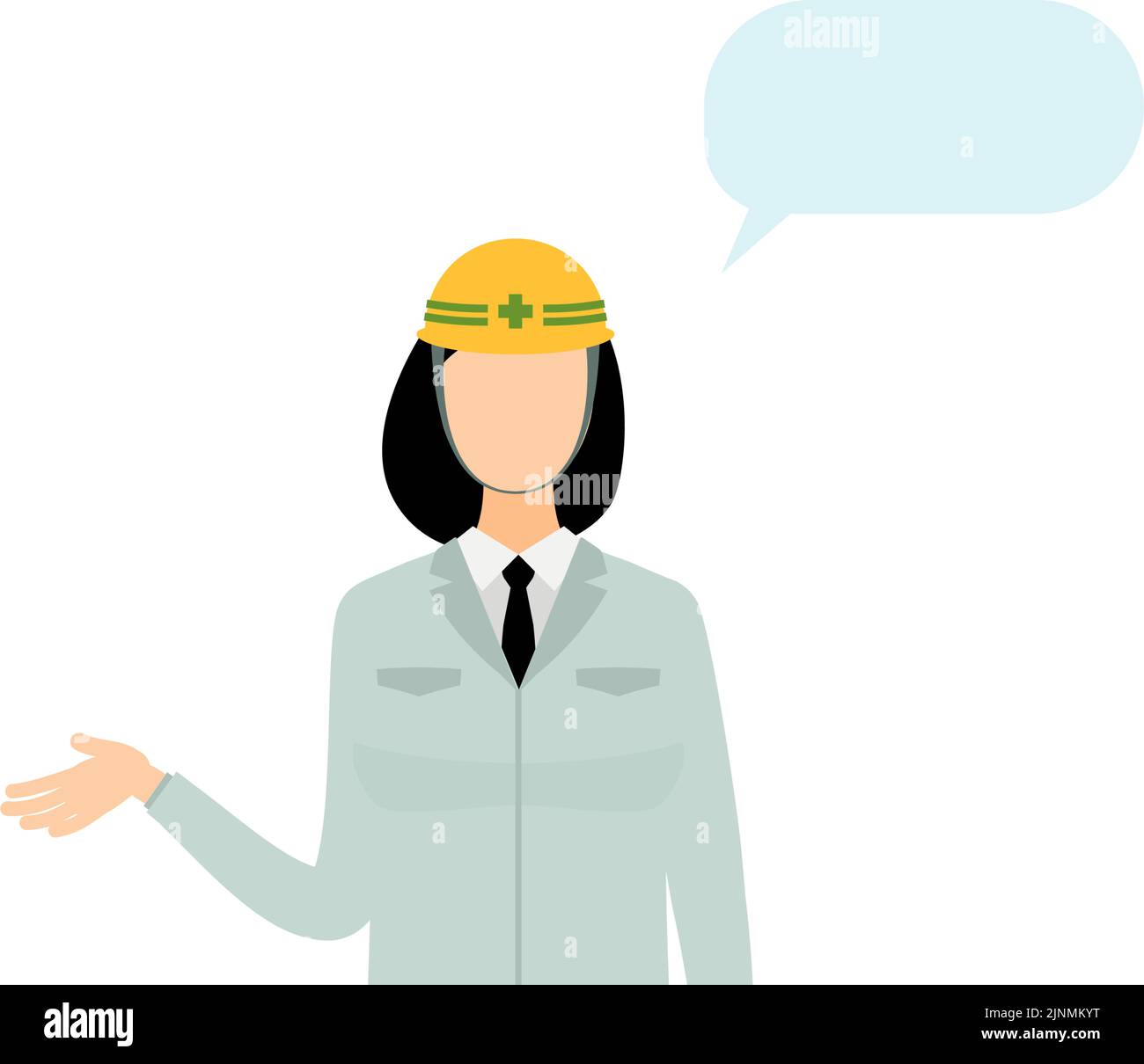 Kit de pose pour directeur de chantier, femme Illustration de Vecteur