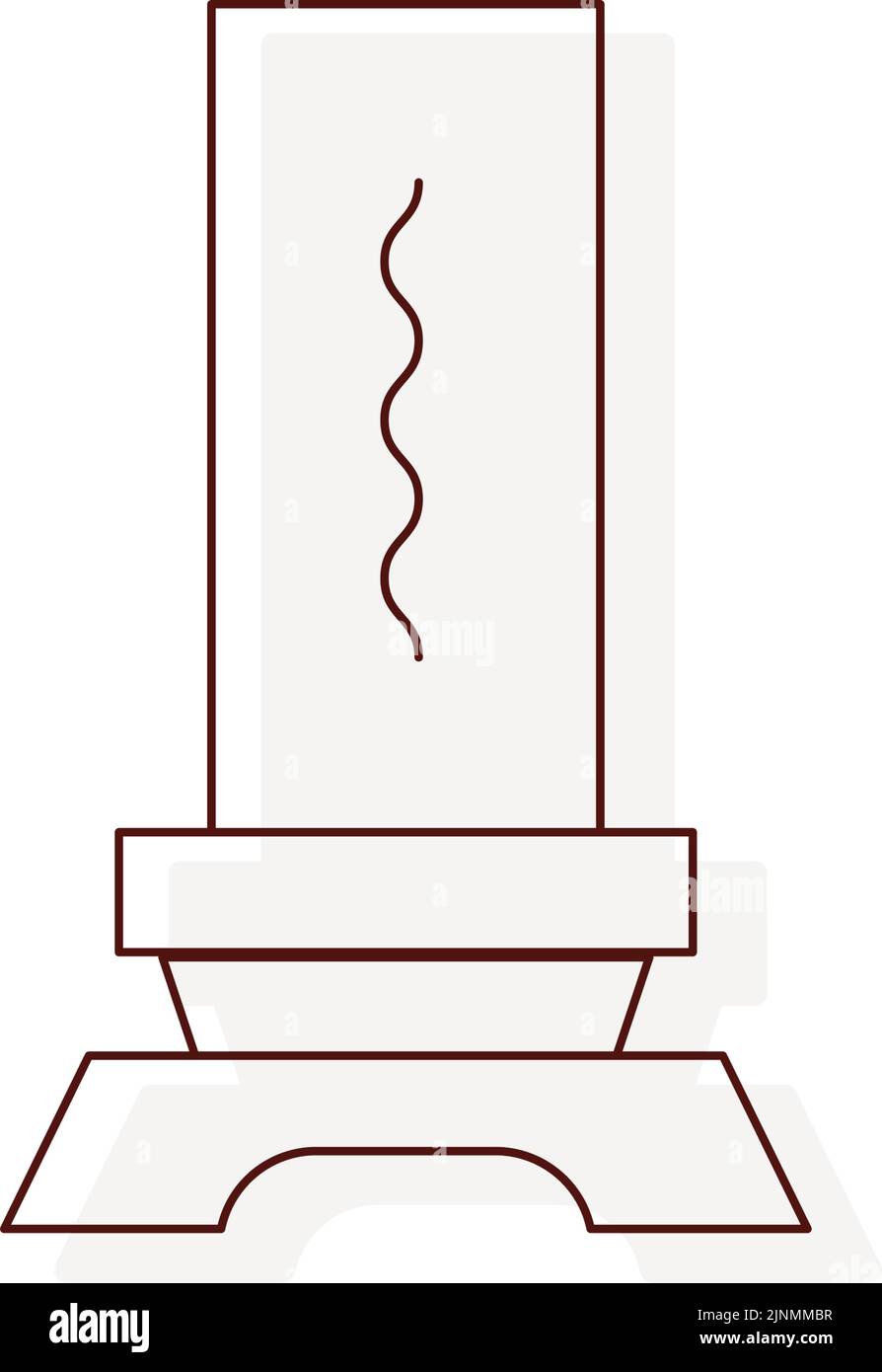 Icône funéraire en ligne fine, comprimé mortuaire Illustration de Vecteur