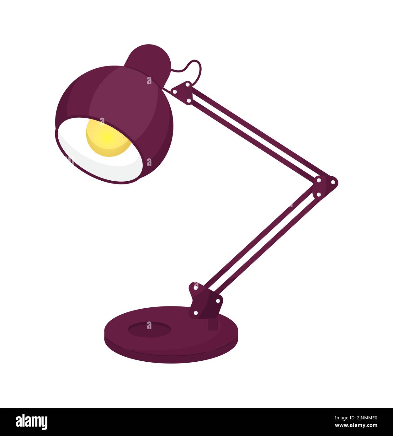 Lampe de table, lampadaire de style dessin animé plat. Lustres, illuminateur, élément vecteur de lampe de poche pour l'intérieur. Illustration de Vecteur