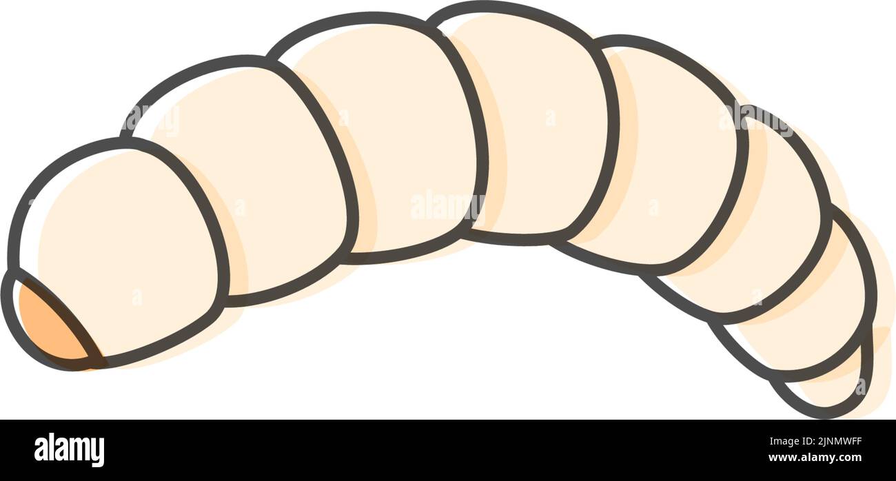 Larves, insectes qui peuvent être mangés par les insectes Illustration de Vecteur