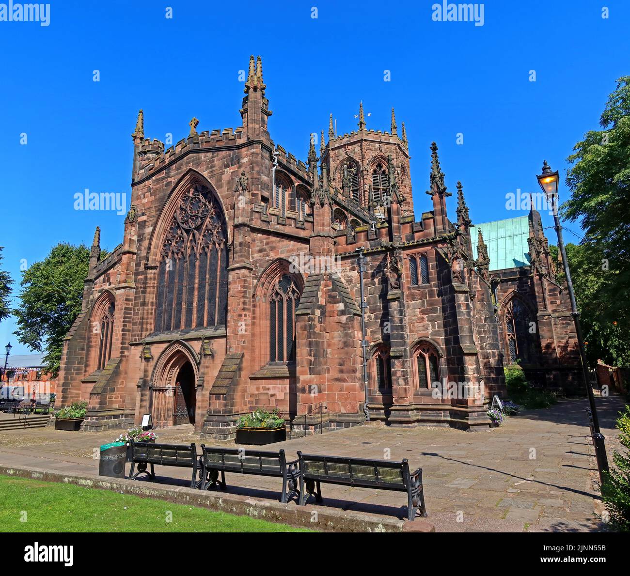 Église paroissiale anglicane St Marys, Church LN, Nantwich, Cheshire, Angleterre, ROYAUME-UNI, CW5 5RQ Banque D'Images