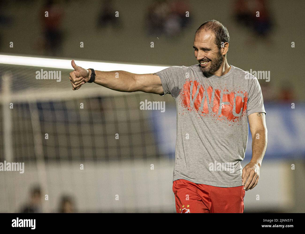Goiania, Brésil. 12th août 2022. GO - Goiania - 08/12/2022 - BRAZILIAN B 2022, VILA NOVA X LONDRINA - Tattoo du joueur Alan Aal de Vila Nova-GO vu lors d'un match contre Londrina au stade Serra Dourada pour le championnat brésilien B 2022. Photo: Isabela Azine/ AGIF/Sipa USA crédit: SIPA USA/Alay Live News Banque D'Images