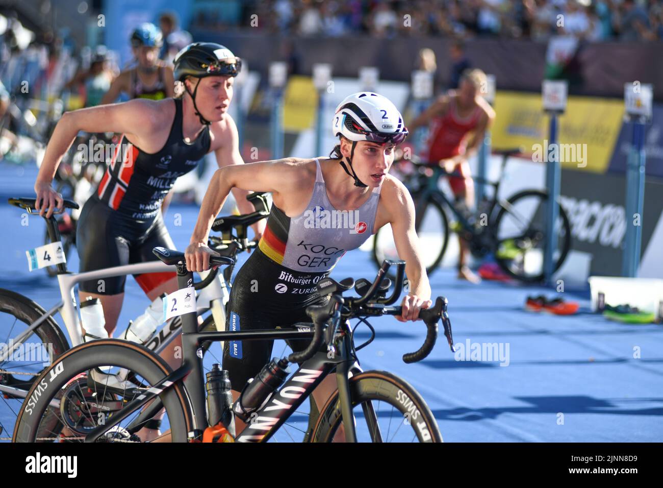 Annika Koch (Allemagne). Triathlon femmes. Championnats d'Europe Munich 2022 Banque D'Images