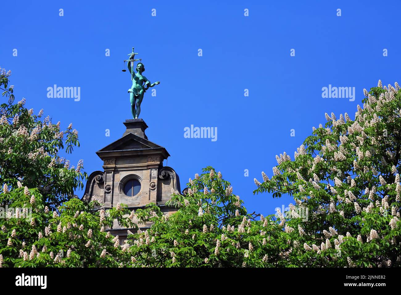 La Cour régionale supérieure dans le centre de Bamberg en plein soleil. Bamberg, haute-Franconie, Bavière, Allemagne Banque D'Images