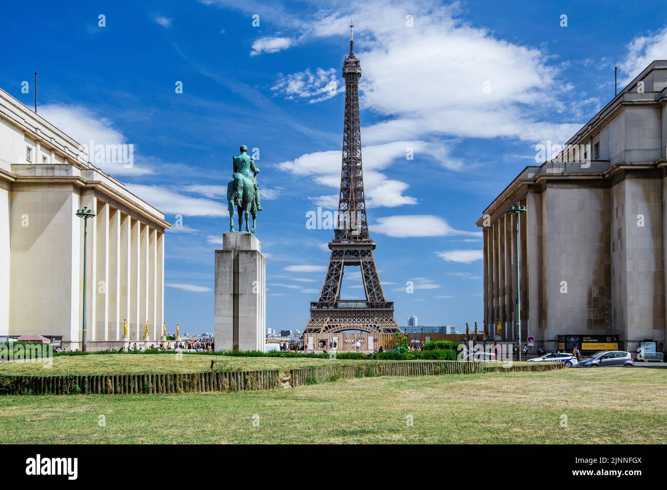Place du Trocadéro avec la Tour Eiffel, Paris, Ile de France, Europe occidentale, France Banque D'Images