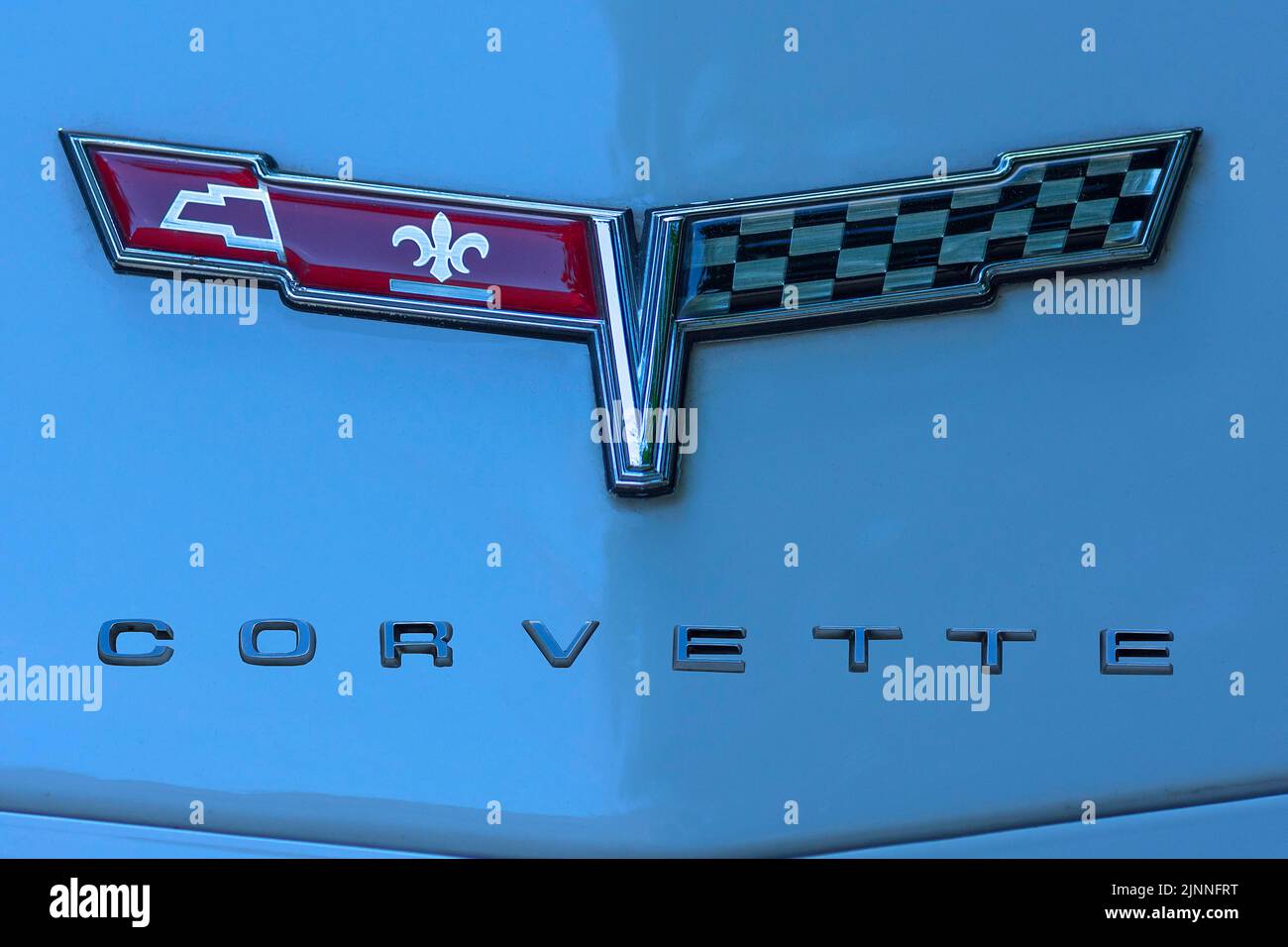 Symbole Corvette de Chevrolet de General Motors, Bavière, Allemagne, Europe Banque D'Images