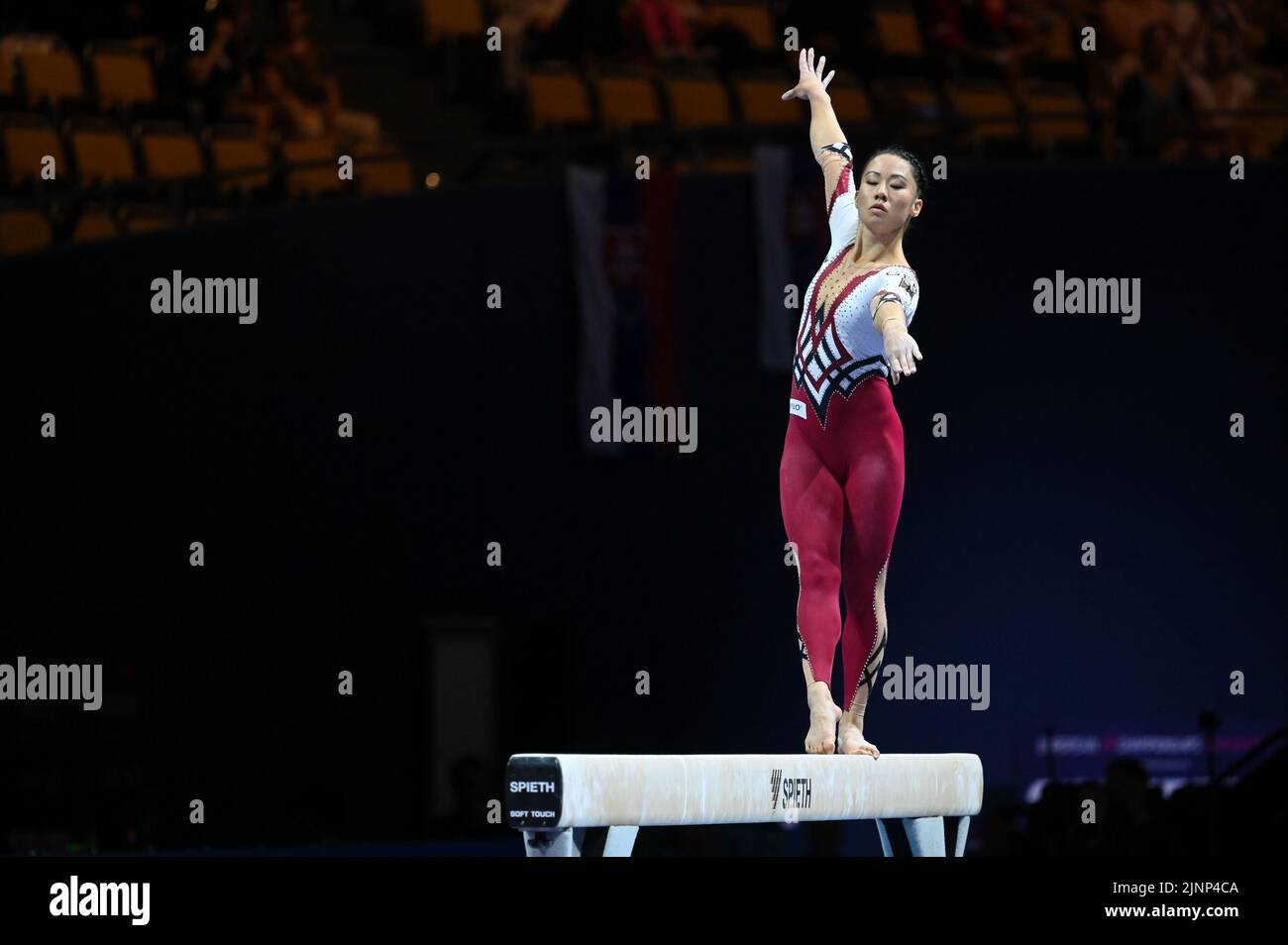 Olympiahalle, Munich, Allemagne, 11 août 2022, Kim Bui (GER), pendant les Championnats européens de gymnastique artistique féminine - Senior Women’s Qualif Banque D'Images