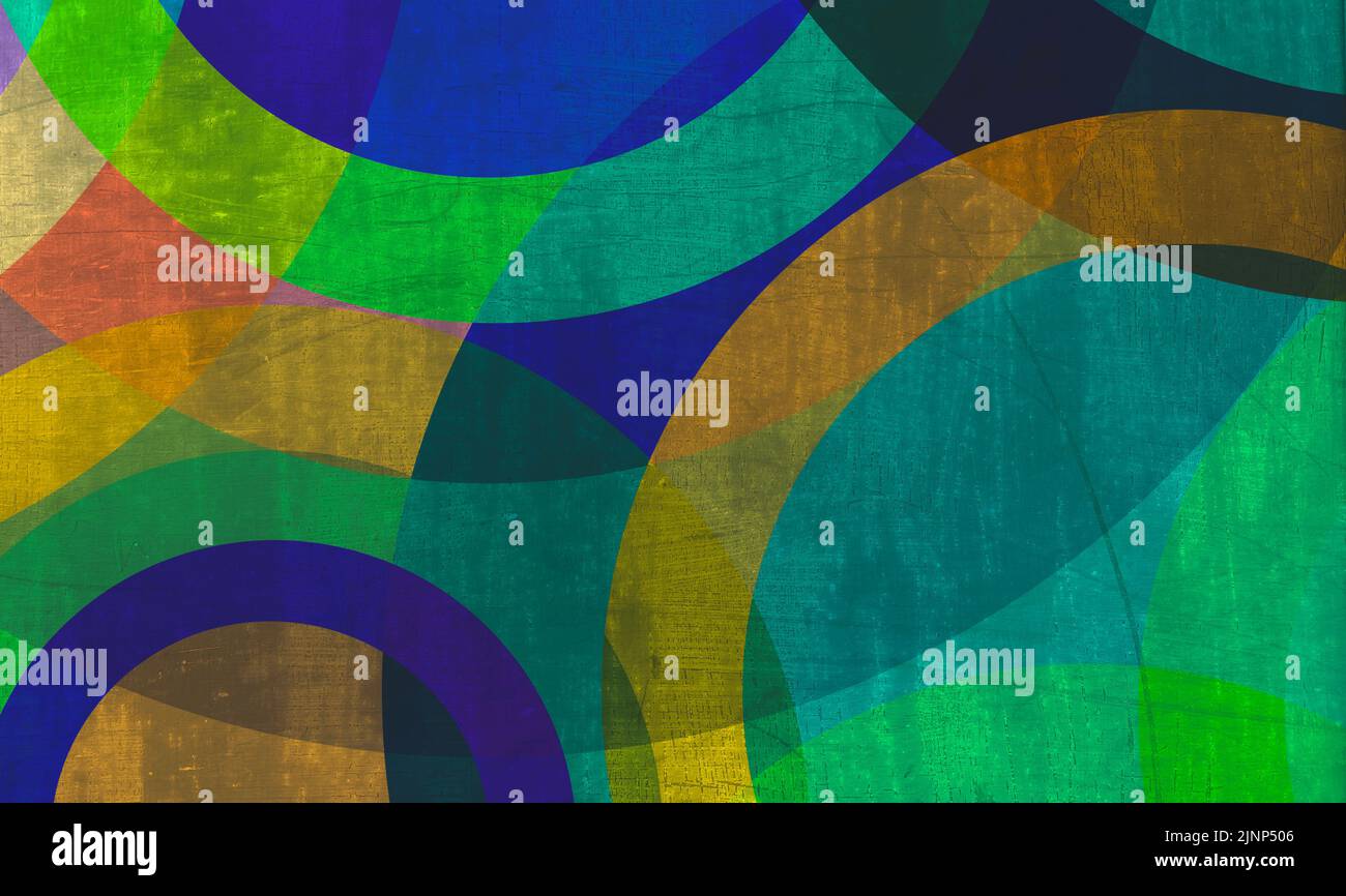 Arrière-plan de cercles multicolores amusants - illustration de stock Banque D'Images