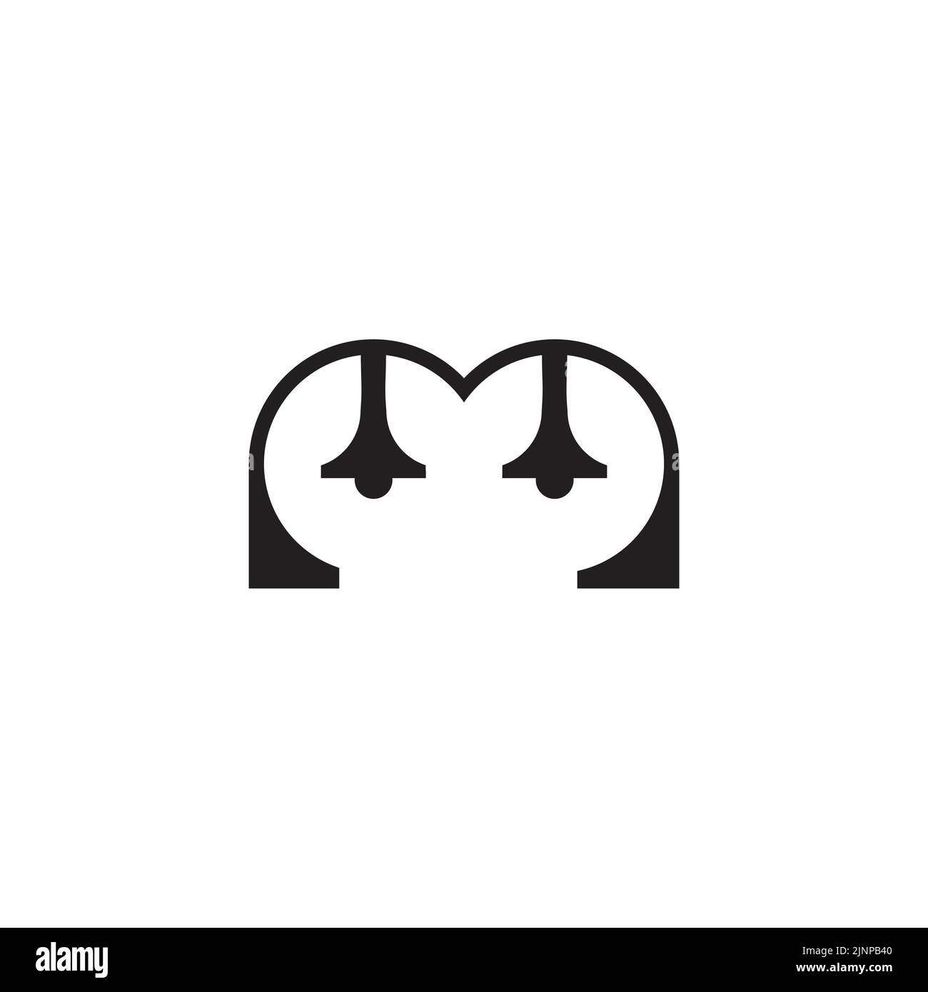 lettre m symbole de lampe abstrait logo vecteur Illustration de Vecteur