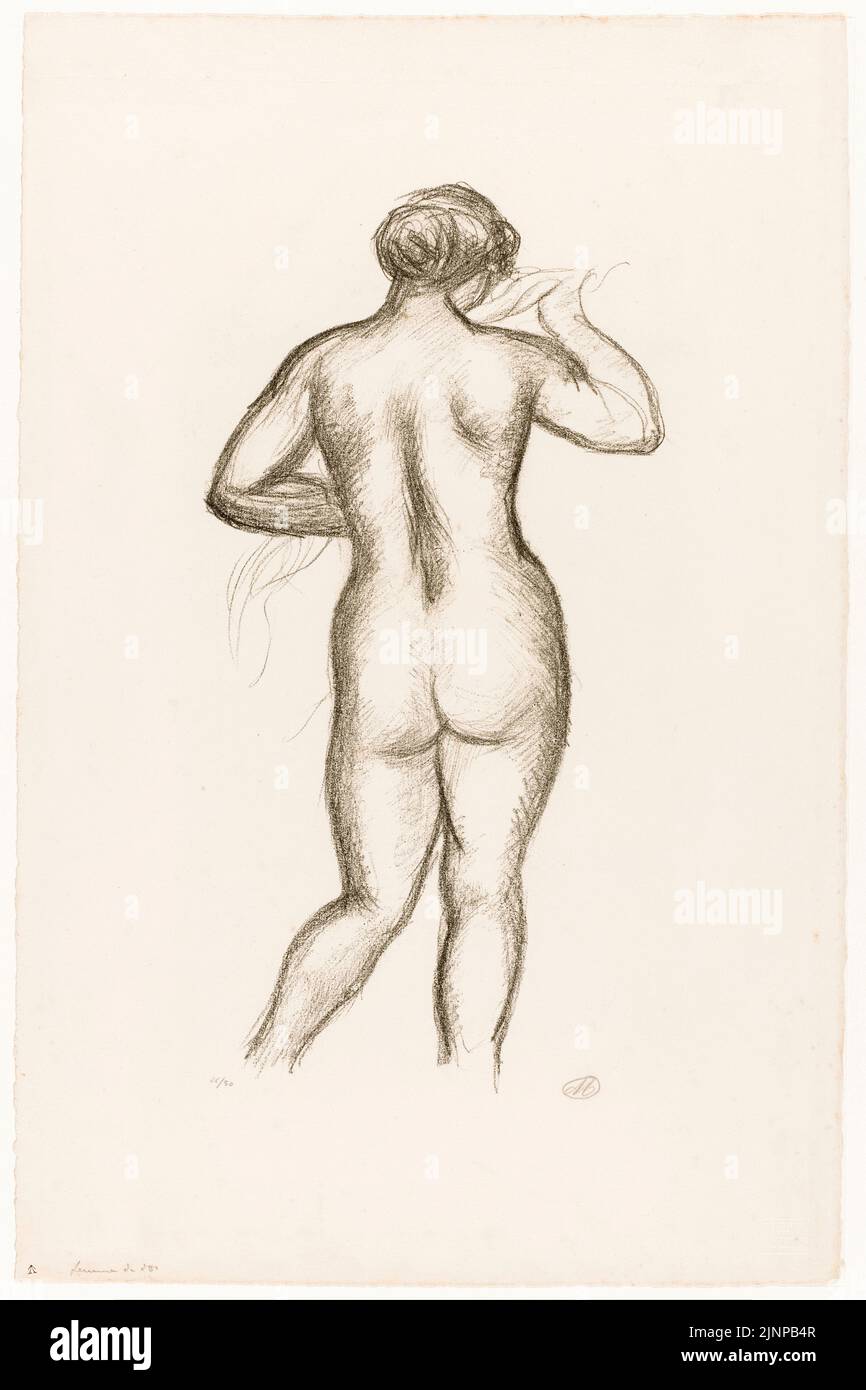 Aristide Maillol, nu femelle vu du dos, imprimé, 1881-1925 Banque D'Images