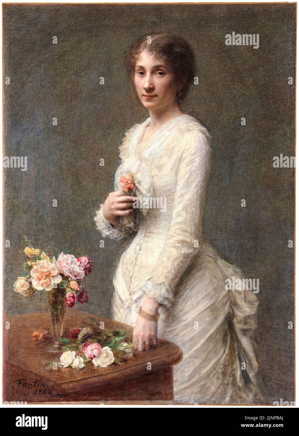 Henri Fantin Latour, Madame Lerolle, portrait peint à l'huile sur toile, 1882 Banque D'Images