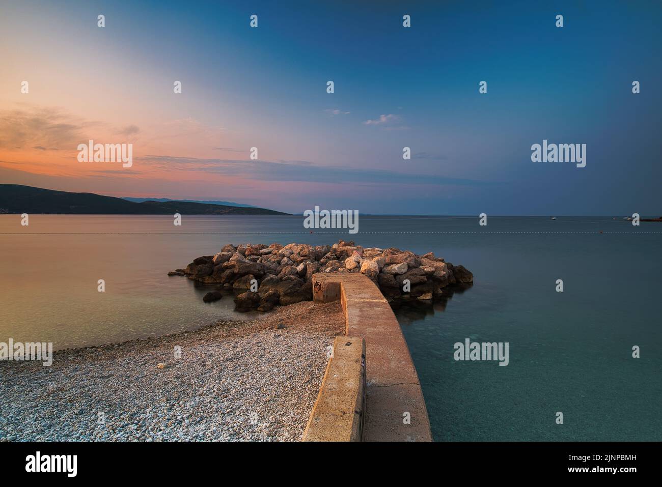 Matin à Krk Island, Croatie Banque D'Images