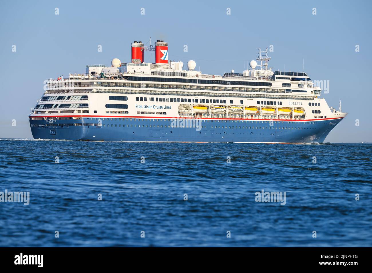 Bolette est un bateau de croisière exploité par Fred. Olsen Cruise Lines - août 2022. Banque D'Images