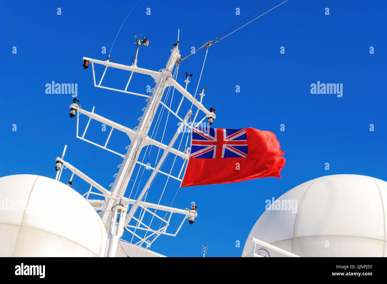 Le Red Ensign est le drapeau national de la marine marchande britannique. Banque D'Images