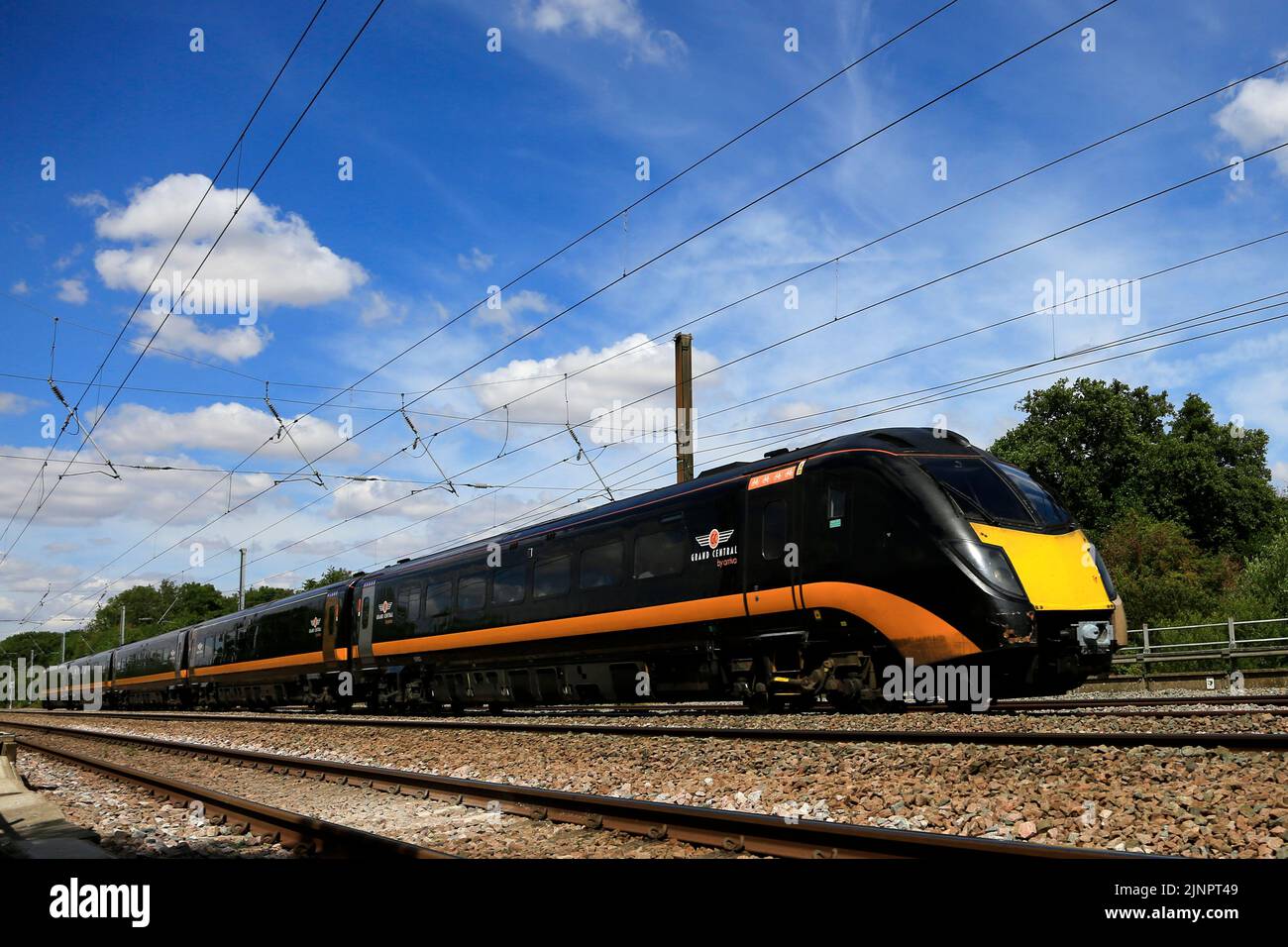 180 classe Zephyr, Grand Central Trains, East Coast Main Line Railway, Peterborough (Cambridgeshire, Angleterre, RU Banque D'Images