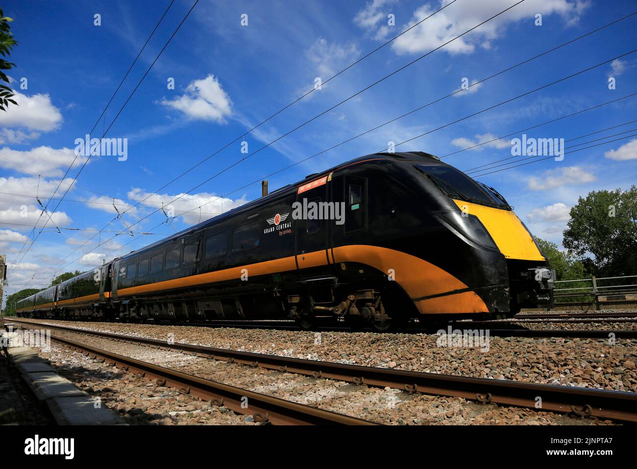 180 classe Zephyr, Grand Central Trains, East Coast Main Line Railway, Peterborough (Cambridgeshire, Angleterre, RU Banque D'Images