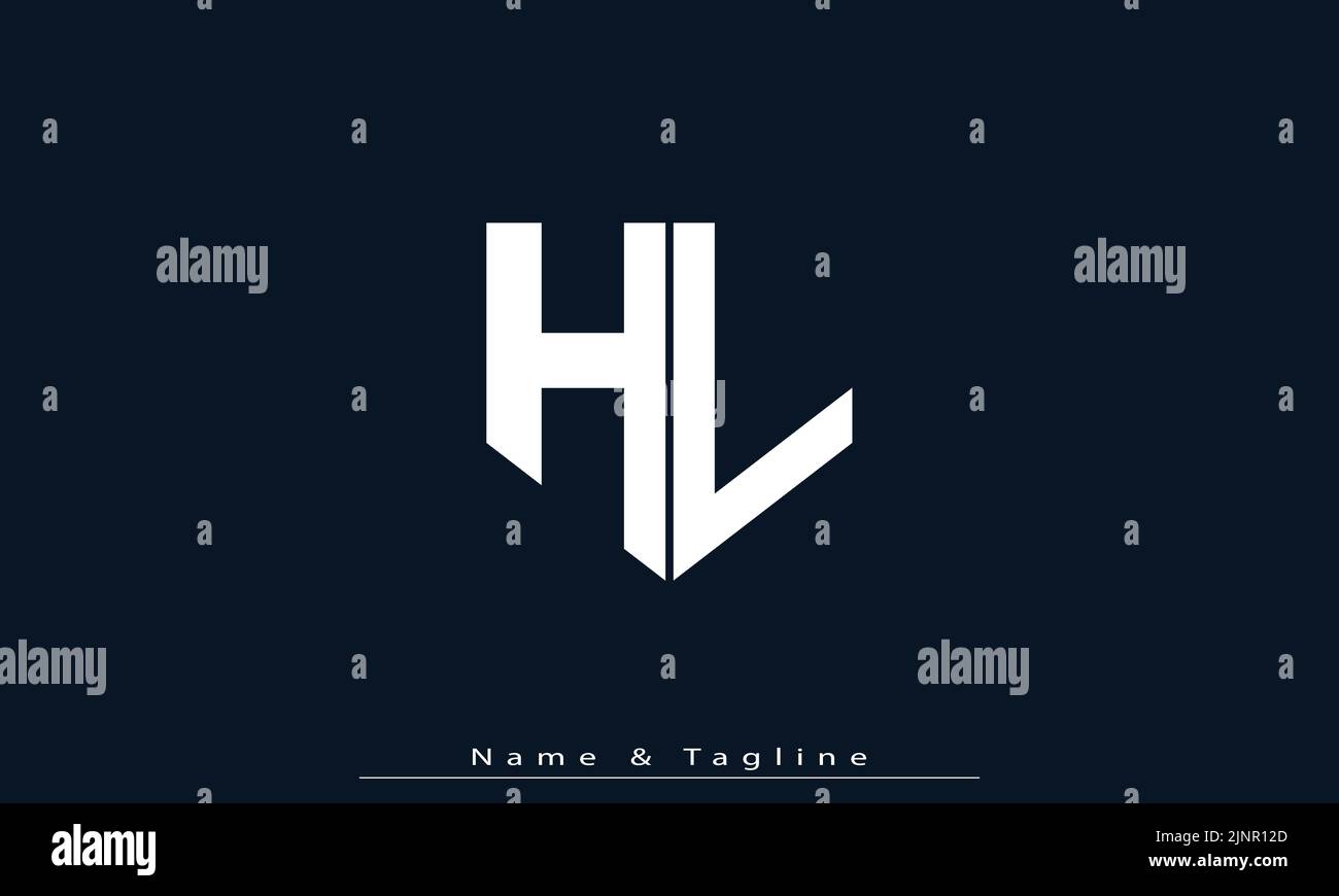 Lettres de l'alphabet initiales Monogram logo HL , LH Illustration de Vecteur