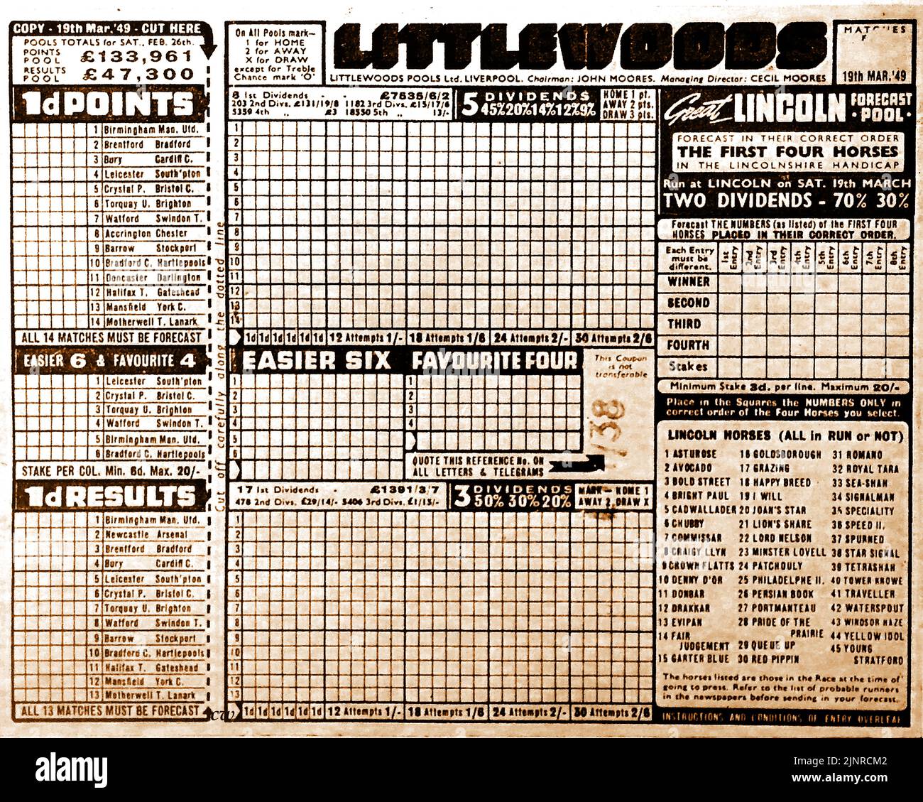 Football pools discount